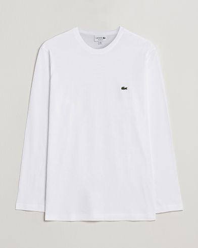 Herre | Langærmede t-shirts | Lacoste | Long Sleeve Crew Neck Tee White