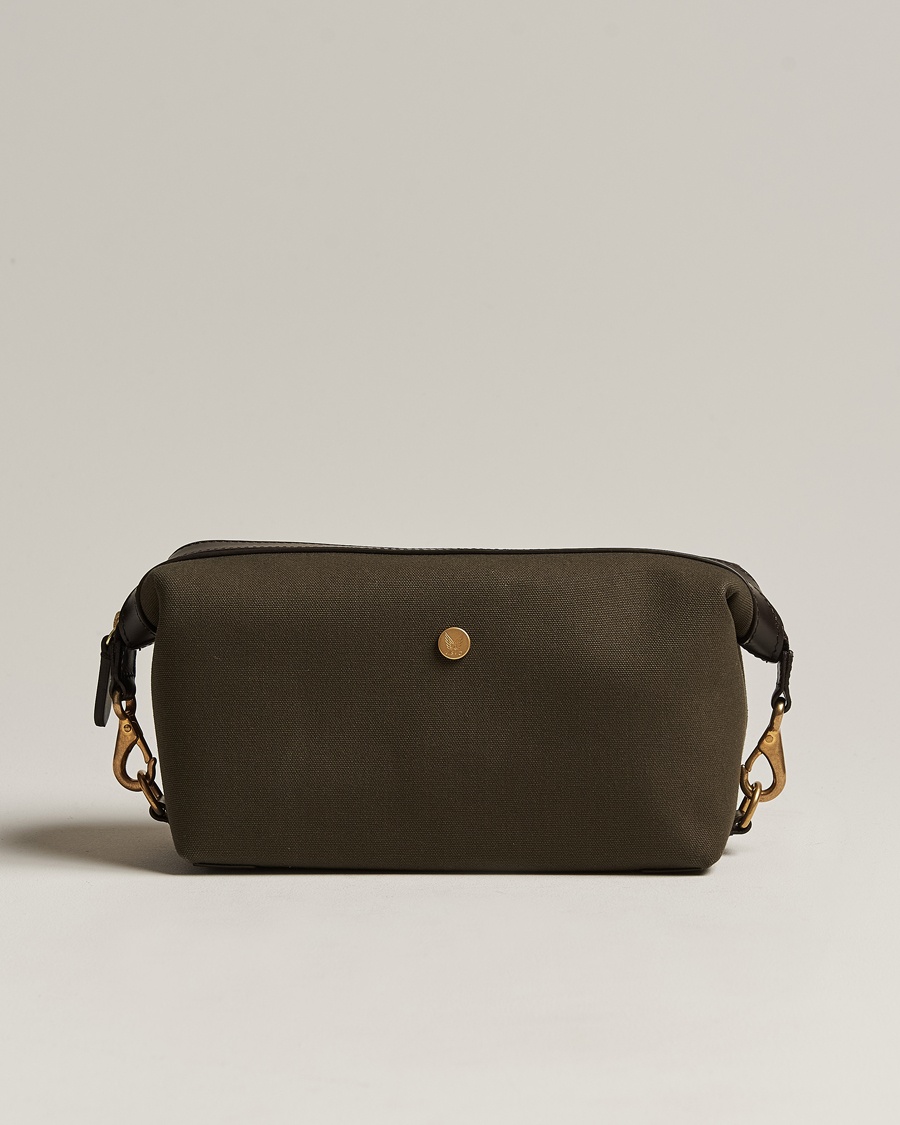 Mismo M/S Nylon Washbag Army/Dark Brown – Grøn