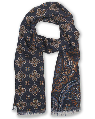  Wool Doublefaced Scarf Navy