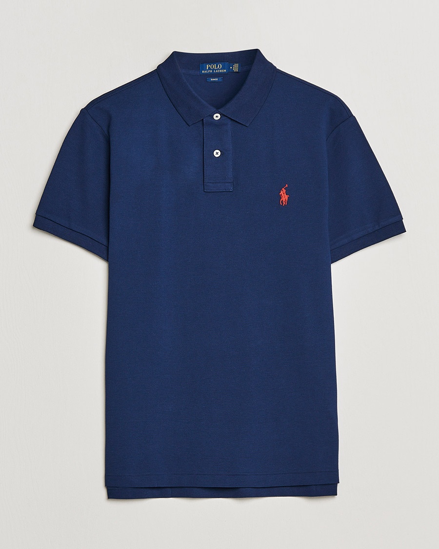 Polo Ralph Lauren Slim Fit Polo Newport Navy – Blå