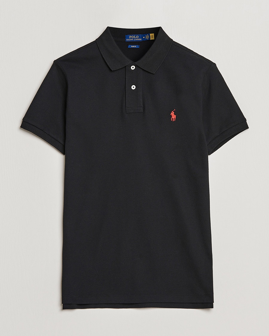 Polo Ralph Lauren Slim Fit Polo Polo Black – Sort