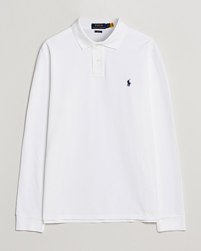 Herre |  | Polo Ralph Lauren | Slim Fit Long Sleeve Polo White