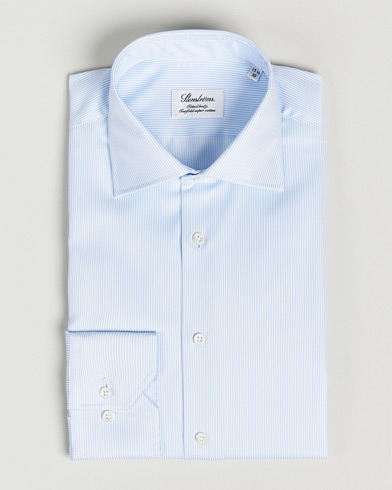 Herre | Businessskjorter | Stenströms | Fitted Body Thin Stripe Shirt White/Blue