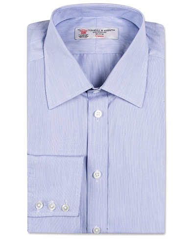 Classic Fit Hairline Stripe Shirt Blue