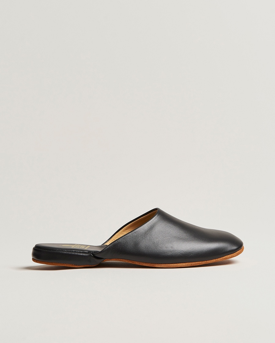 Crockett & Jones Mule Calf Home Slipper Black – Sort