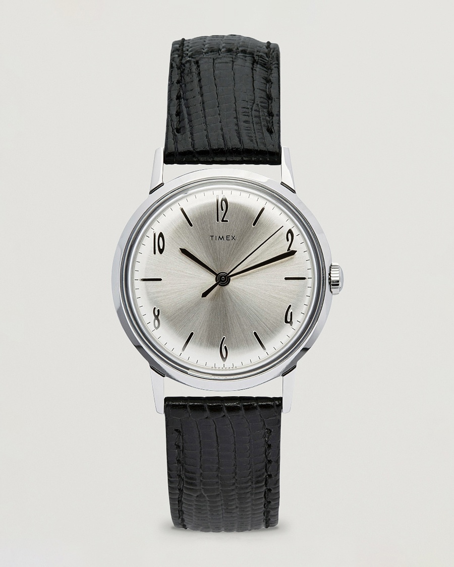 Timex Marlin 1960s Silver Sunray – Sort