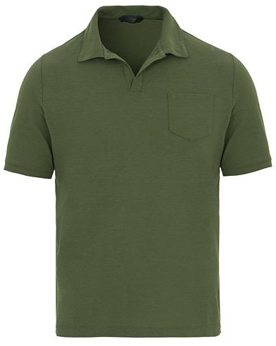  Ice Cotton Buttonless Polo Green