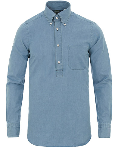  Miami Popover Chambray Pocket Shirt Bleached Blue