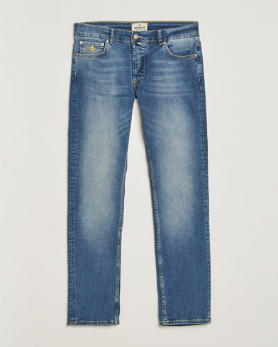 Jeans |  Steve Satin Stretch Jeans Semi Dark Wash