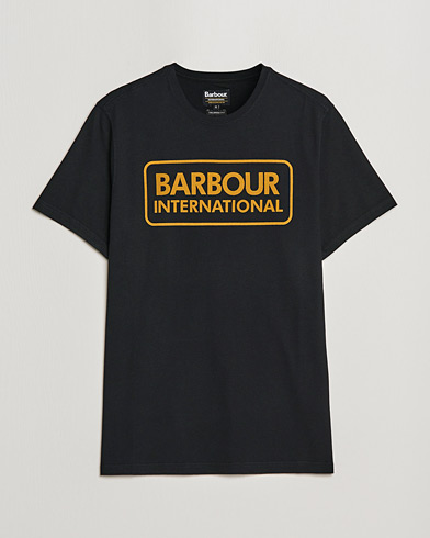 Herre | Tøj | Barbour International | Large Logo Crew Neck Tee Black