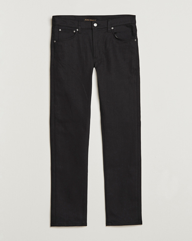 Herre | Sorte jeans | Nudie Jeans | Lean Dean Organic Slim Fit Jeans Dry Ever Black