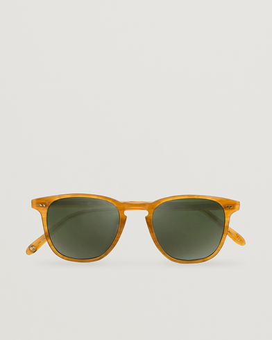 Herre | Buede solbriller | Garrett Leight | Brooks 47 Sunglasses Butterscotch/Green Polarized
