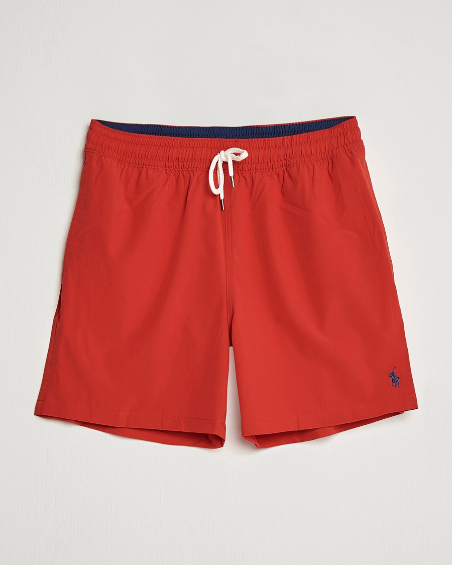 Polo Ralph Lauren Traveler Boxer Swim Shorts RL Red – Rød