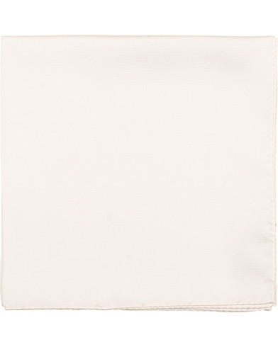  Silk Twill  Pocket Square White
