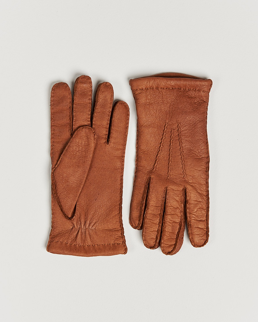  Peccary Handsewn Cashmere Glove Cork 9,5