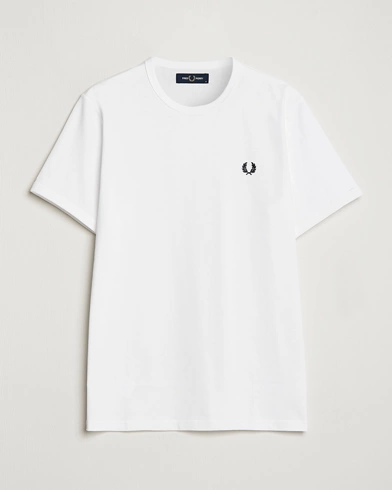 Herre | Hvide t-shirts | Fred Perry | Ringer Crew Neck Tee White
