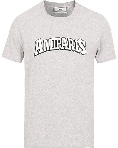 AMI Paris Logo T-shirts Heather Grey