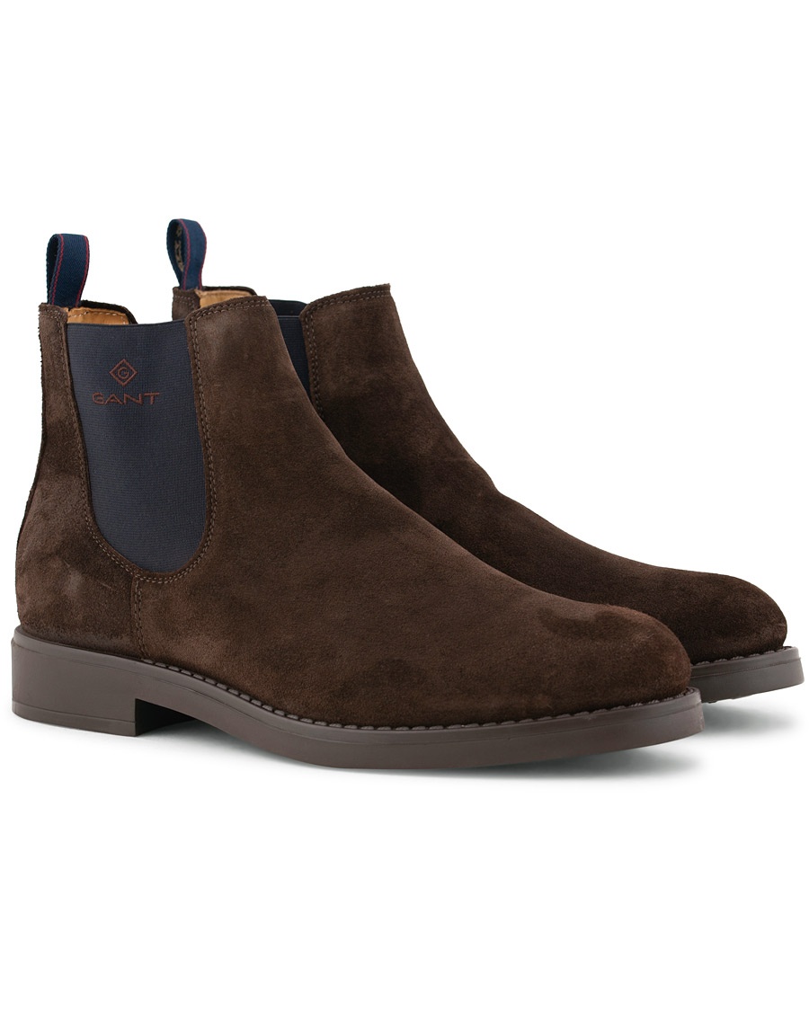  Oscar Chelsea Boot Dark Brown Suede