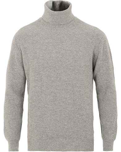  Wool/Cashmere Ribbed Rollneck Light Grey