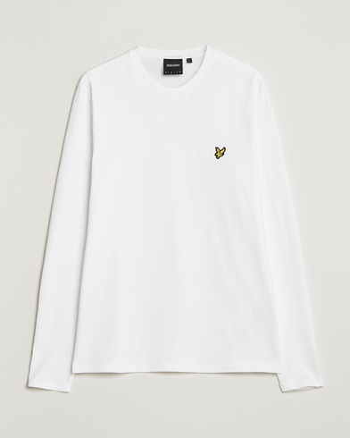 Herre | Langærmede t-shirts | Lyle & Scott | Plain Long Sleeve Cotton Tee White