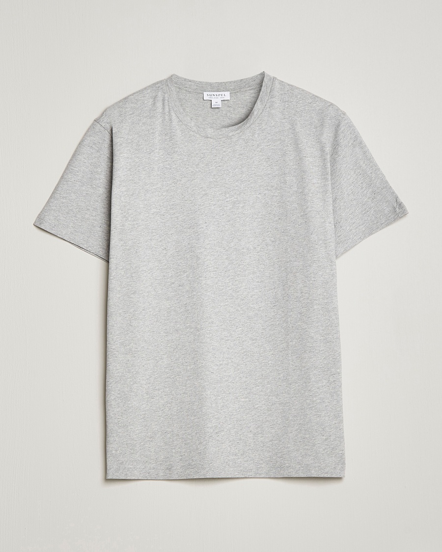 Sunspel Riviera Midweight T-Shirt Grey Melange – Grå