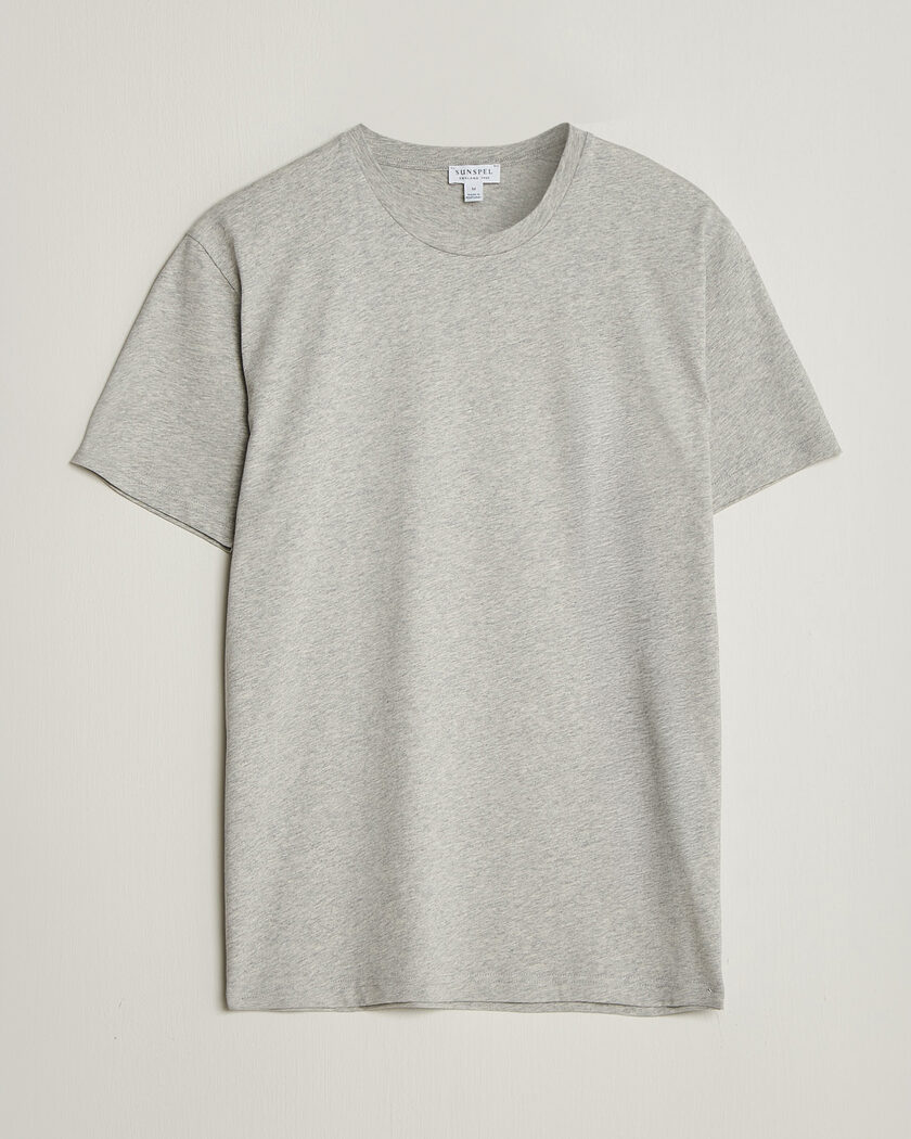 Sunspel Riviera Midweight T-Shirt Grey Melange – Grå
