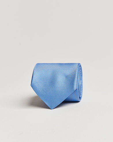 Herre |  | Eton | Silk Basket Weave Tie Light Blue