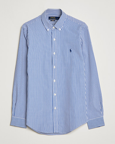 Herre | Casualskjorter | Polo Ralph Lauren | Slim Fit Big Stripe Poplin Shirt Blue/White
