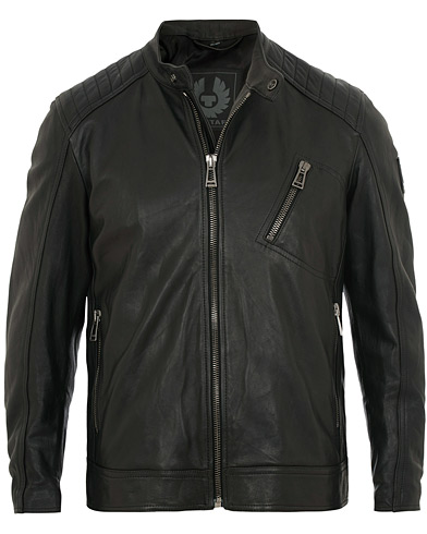  V Racer Leather Jacket Black