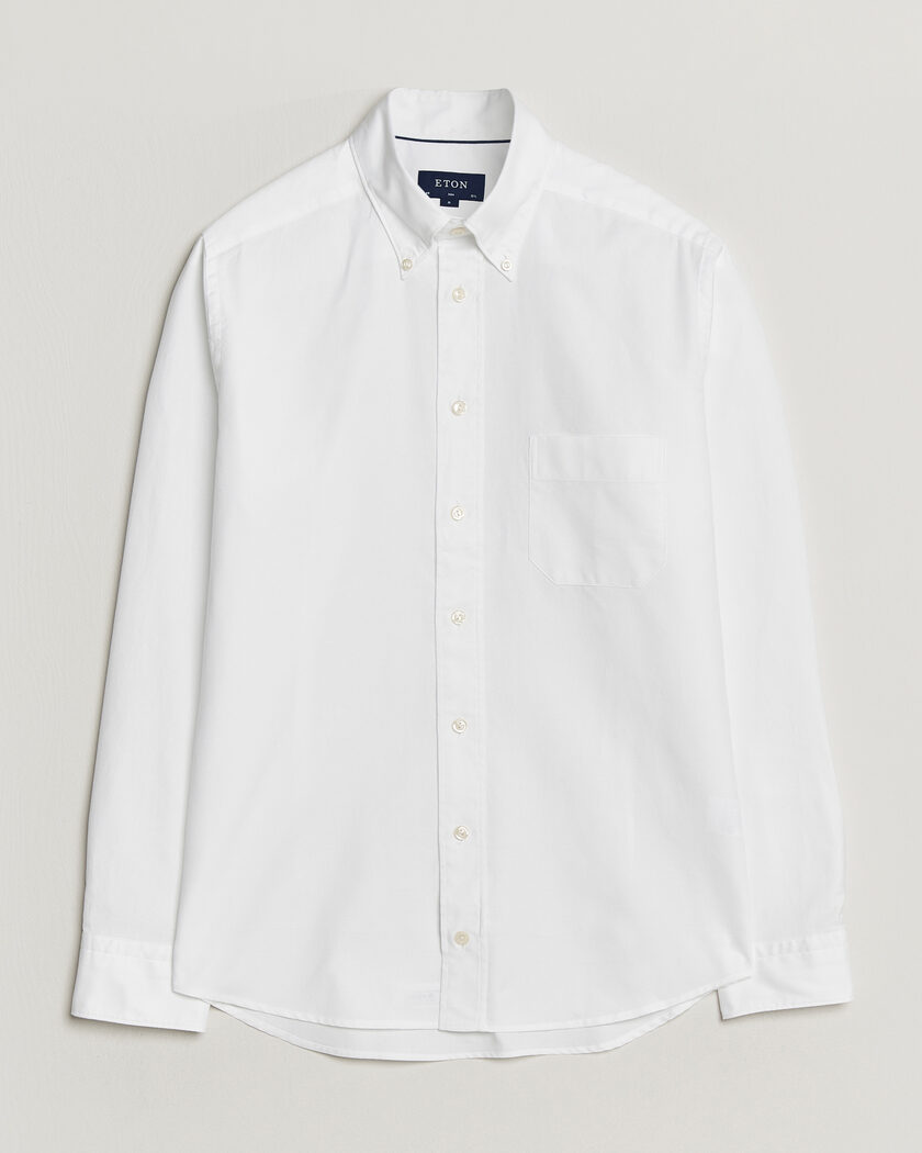  Eton Slim Fit Royal Oxford Button Down White – Hvid