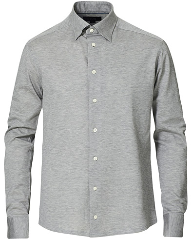 Herre | Poloskjorte | Eton | Slim Fit Jersey Button Under Shirt Grey