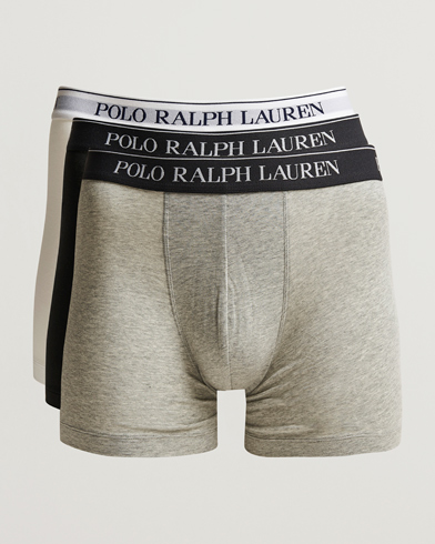 Herre | Undertøj | Polo Ralph Lauren | 3-Pack Stretch Boxer Brief White/Black/Grey