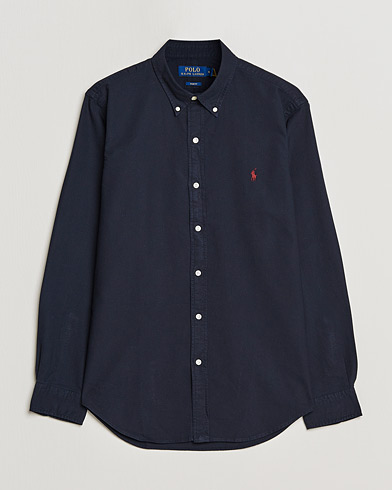 Herre | Jakke og buks | Polo Ralph Lauren | Slim Fit Garment Dyed Oxford Shirt Navy