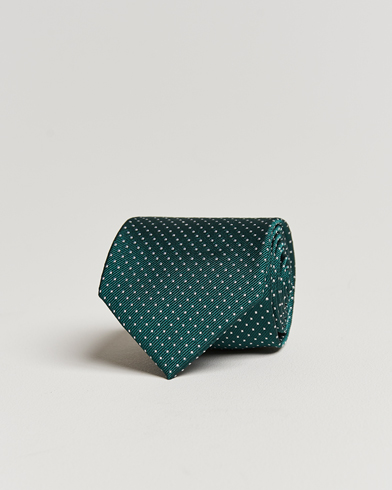Herre | Amanda Christensen | Amanda Christensen | Micro Dot Classic Tie 8 cm Green/White