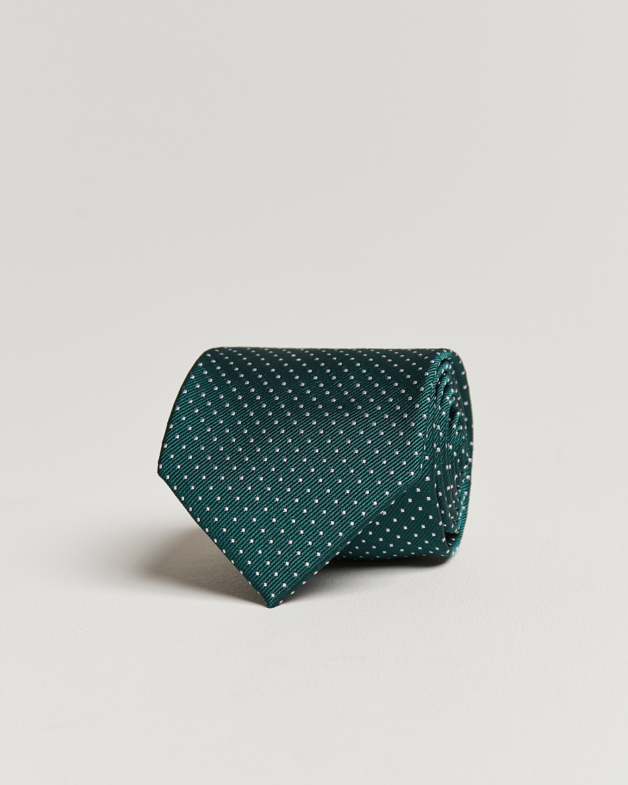 Amanda Christensen Micro Dot Classic Tie 8 cm Green/White – Grøn