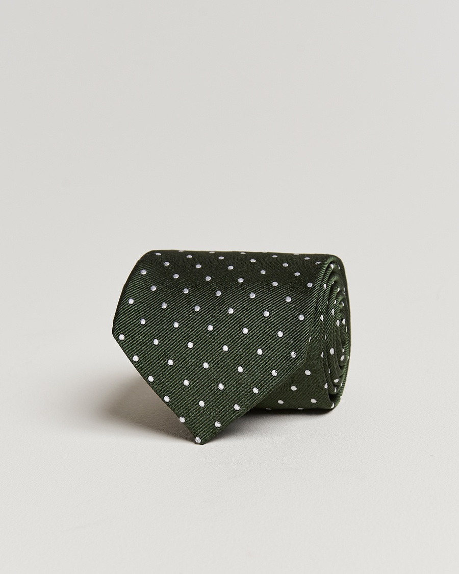 Amanda Christensen Dot Classic Tie 8 cm Green/White – Grøn