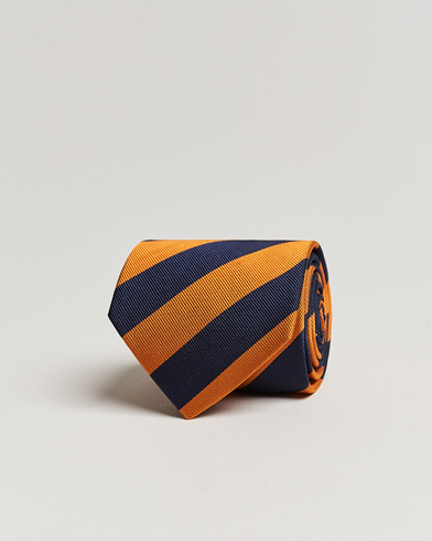 Herre |  | Amanda Christensen | Regemental Stripe Classic Tie 8 cm Orange/Navy