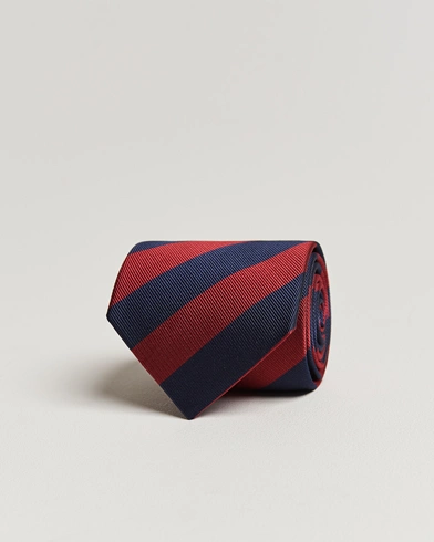 Herre | Business & Beyond | Amanda Christensen | Regemental Stripe Classic Tie 8 cm Wine/Navy