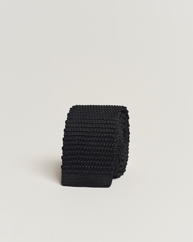 Herre | Slips | Amanda Christensen | Knitted Silk Tie 6 cm Black