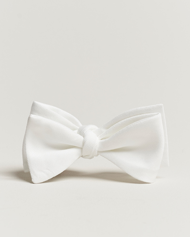 Butterfly |  Cotton Pique Self Tie  White