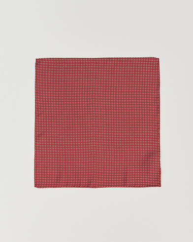 Herre | Lommeklude | Amanda Christensen | Handkerchief Dot Silk Wine Red