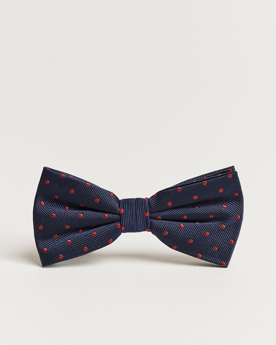  Dot Pre Tie Silk Navy/Wine