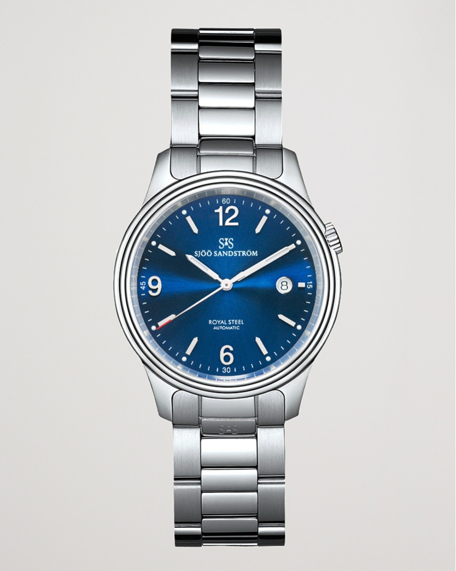 Herre | Stållænke | Sjöö Sandström | Royal Steel Classic 41mm Blue and Steel