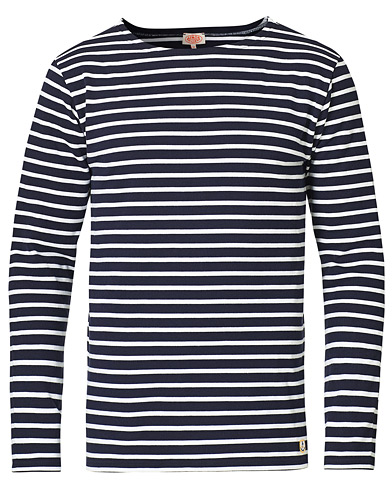 Langærmede t-shirts |  Houat Héritage Stripe Longsleeve T-shirt Navy/White
