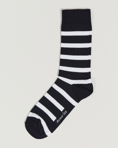 Herre |  | Armor-lux | Loer Stripe Sock Rich Navy/White