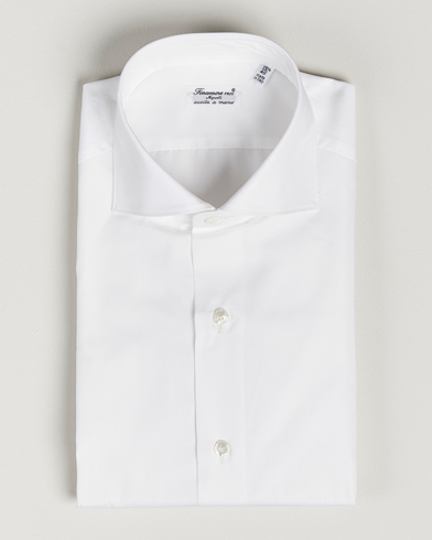 Herre |  | Finamore Napoli | Milano Slim Fit Classic Shirt White