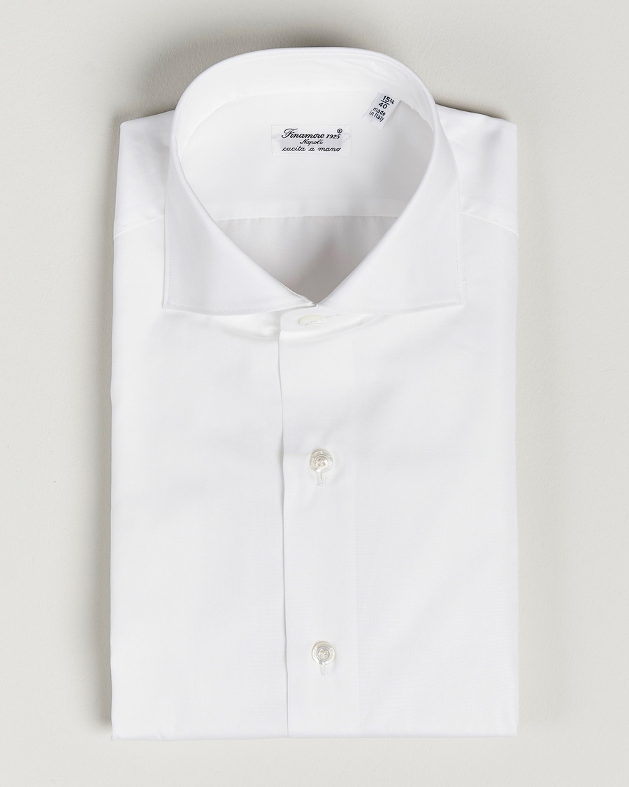 Finamore Napoli Milano Slim Fit Classic Shirt White – Hvid