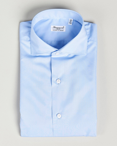 Herre |  | Finamore Napoli | Milano Slim Fit Classic Shirt Light Blue