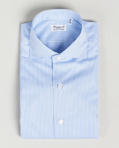 Herre | Tøj | Finamore Napoli | Milano Slim Fit Classic Shirt Blue