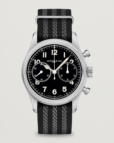 Herre |  | Montblanc | 1858 Steel Automatic Chronograph 42mm Black Dial